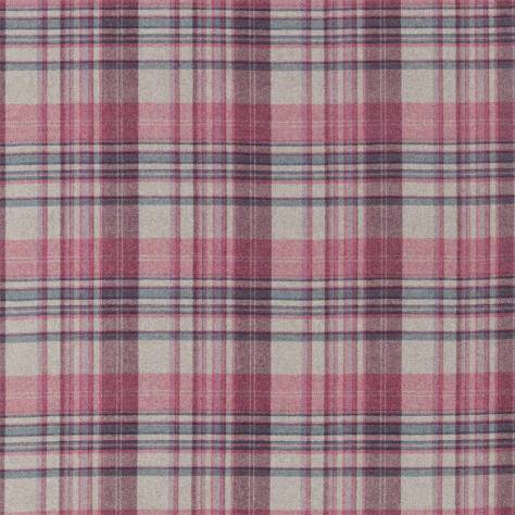 Sanderson Islay Wools Fabrics Bryndle Check Fabric - Mulberry/Fig - DISW236736 - Image 1