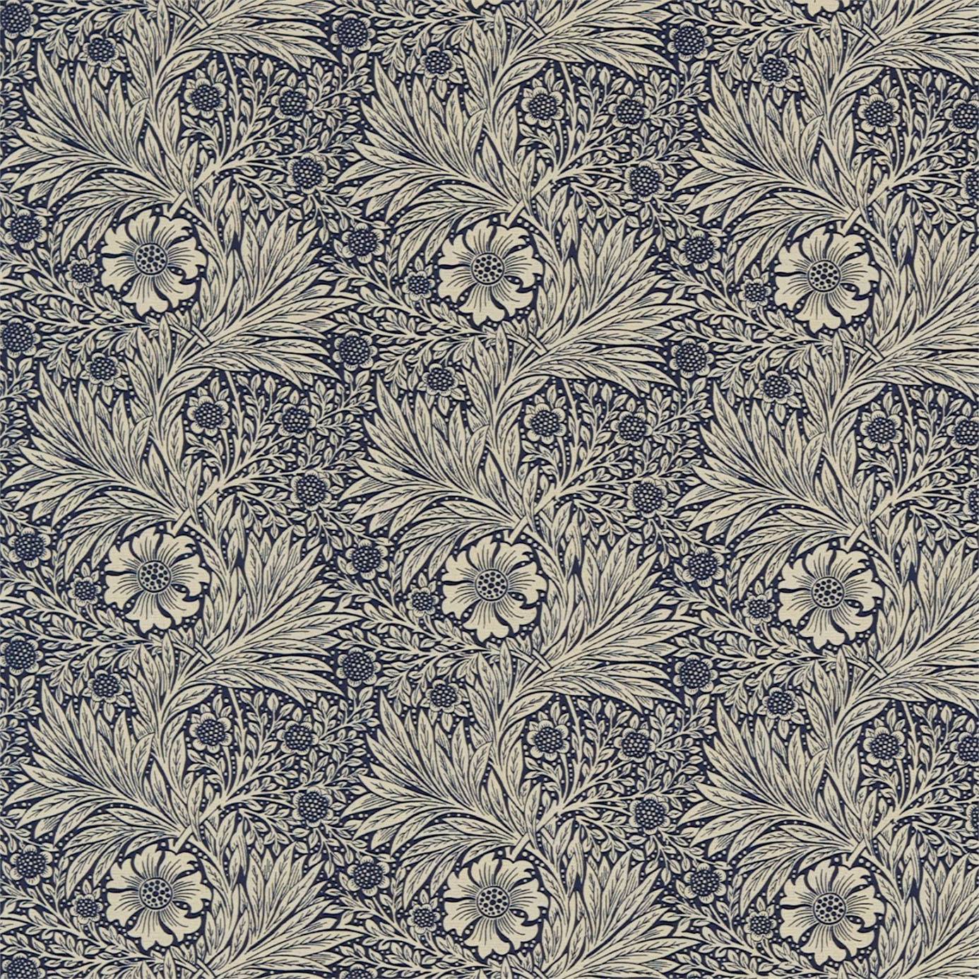 Marigold Fabric - Indigo/Linen (220320) - William Morris & Co Archive ...