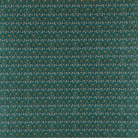 William Morris & Co Archive V Melsetter Fabrics Eye Bright Fabric - Teal - DM5F226598 - Image 1