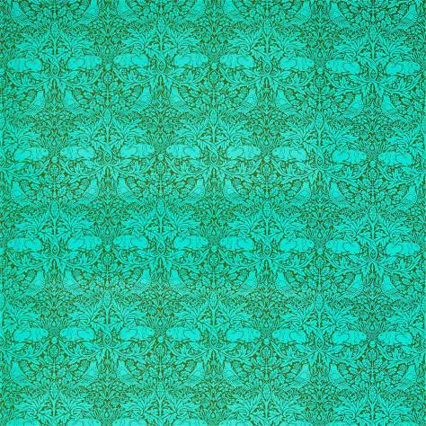 William Morris & Co Queens Square Fabrics Brer Rabbit Fabric - Olive / Turquoise - DBPF226848 - Image 1