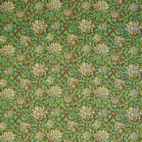 William Morris & Co Queens Square Fabrics Honeysuckle Fabric - Autumn - DBPF226851 - Image 1
