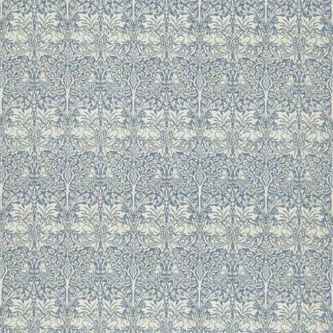 William Morris & Co Compendium III Fabrics Brer Rabbit Fabric - Slate/Vellum - DMFPBR202 - Image 1