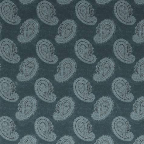 Zoffany Jaipur Weaves Orissa Velvet Fabric - Azure - ZJAI331661 - Image 1