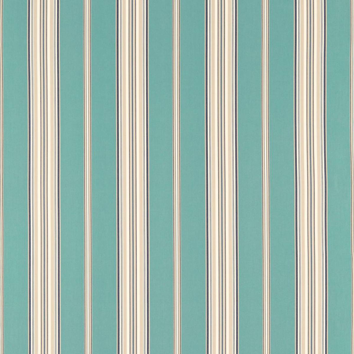 Saxon Fabric Teal/Indigo (232682) Sanderson Home Country Stripe