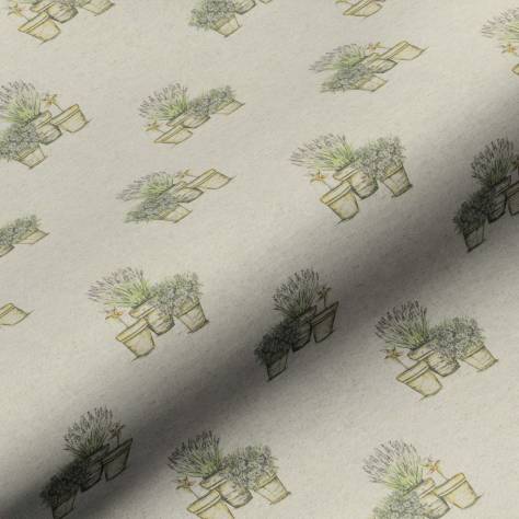 Art of the Loom English Country Garden Fabrics Plant Pots Fabric - Linen - PLANTPOTSLINEN - Image 1