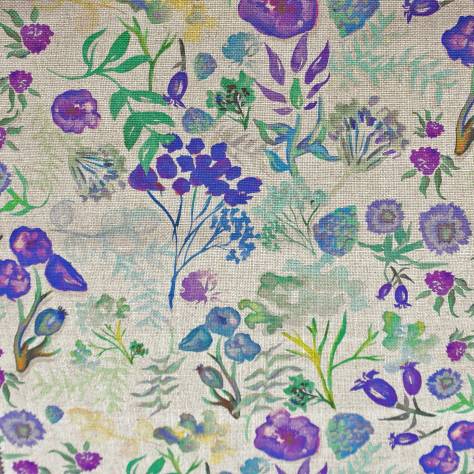 Art of the Loom Indian Summer Fabrics Poppy Fabric - Cornflower - POPPYCORNFLOWER - Image 1