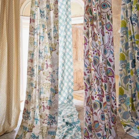 Clarke & Clarke Oriental Garden Fabrics Lotus Fabric - Spice - F1289/04 - Image 3