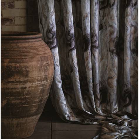 Clarke & Clarke Dimora Fabrics Tessuto Fabric - Midnight/Silver - F1552/01 - Image 2