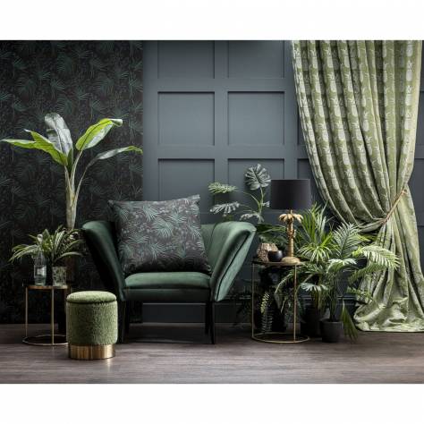 Beaumont Textiles Urban Jungle Fabrics Rain Fabric - Emerald - rain-emerald - Image 2