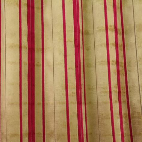 OUTLET SALES All Fabric Categories Kyra Stripe Fabric - Red/Gold - KYR001 - Image 2