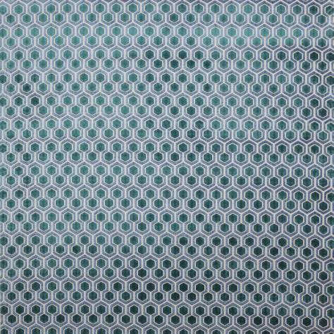 Jane Churchill Lexi Fabrics Gerswin Fabric - Teal / Blue - J0074-03 - Image 1