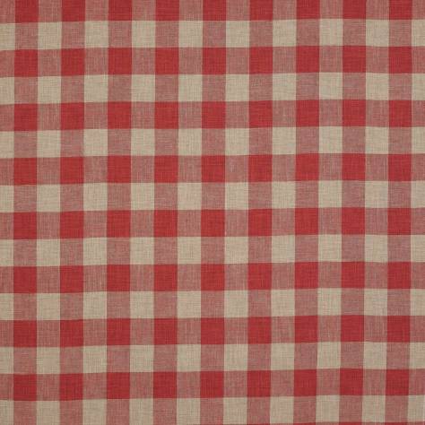 Colefax & Fowler  Red Colour Fabrics Appledore Check Fabric - Red - F4140-02 - Image 1