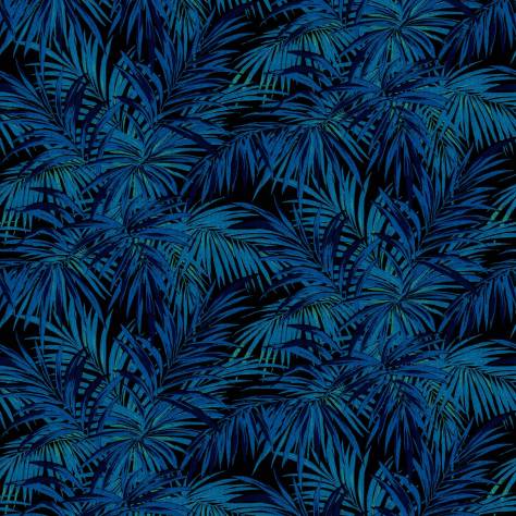 Linwood Fabrics Omega Prints Velvet Butterfly Palm Fabric - Electric - LF2102FR/003