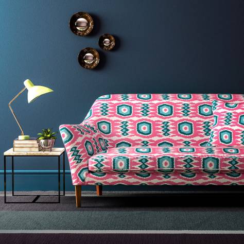 Linwood Fabrics Omega Prints Velvet Casper Fabric - Candy Pink - LF2106FR/002 - Image 3