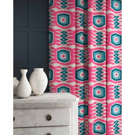 Linwood Fabrics Omega Prints Velvet Casper Fabric - Candy Pink - LF2106FR/002 - Image 4