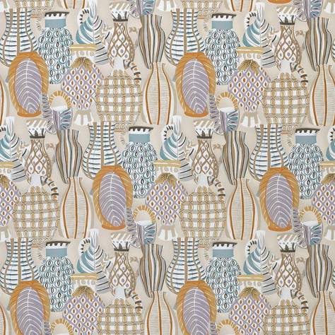 Nina Campbell Les Reves Fabrics Collioure Fabric - Taupe / Soft Gold - NCF4290-03 - Image 1