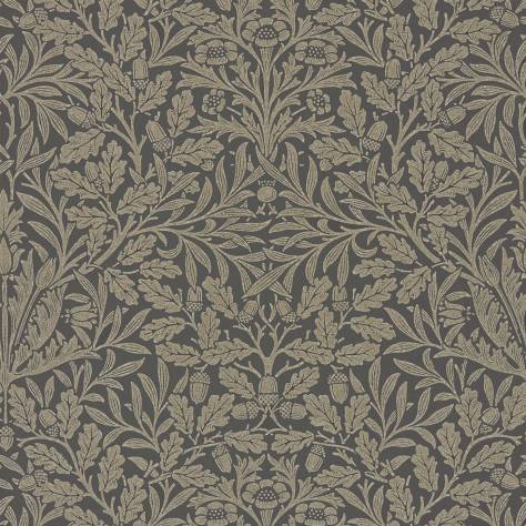 Pure Acorn Wallpaper - Charcoal/Gilver (DMPU216033) - William Morris ...