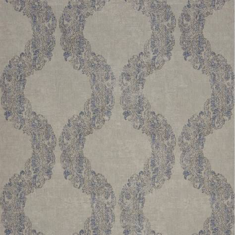 Couronne Wallpaper - Taupe/Blue (26426532) - Casadeco Majestic