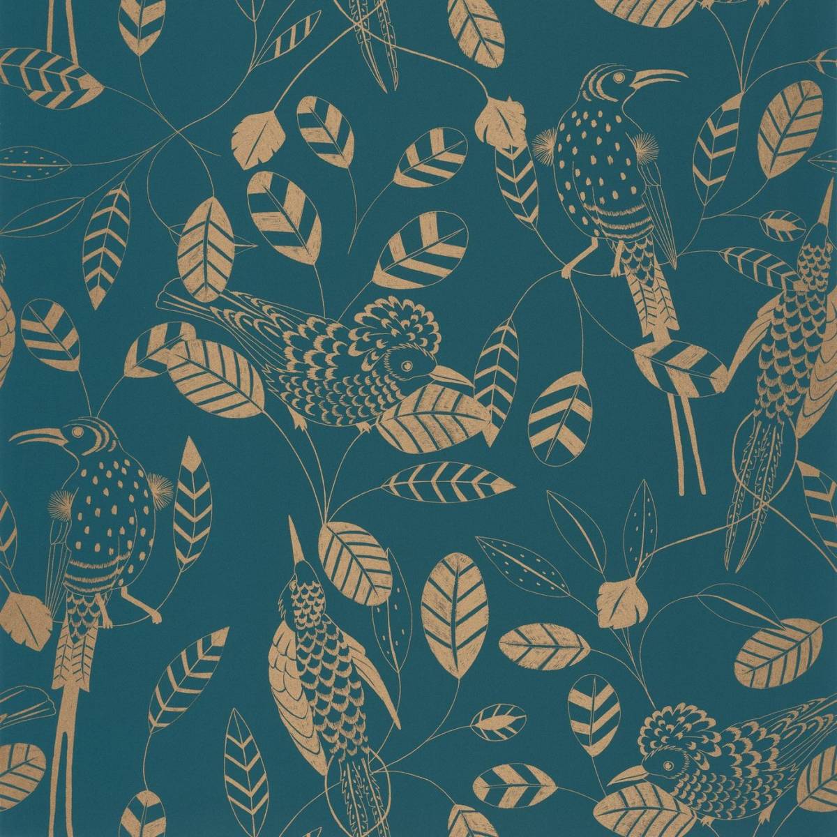 Lovely Field Wallpaper  Teal Blue Dore 102656162  Caselio Only Blue  Wallpapers Collection
