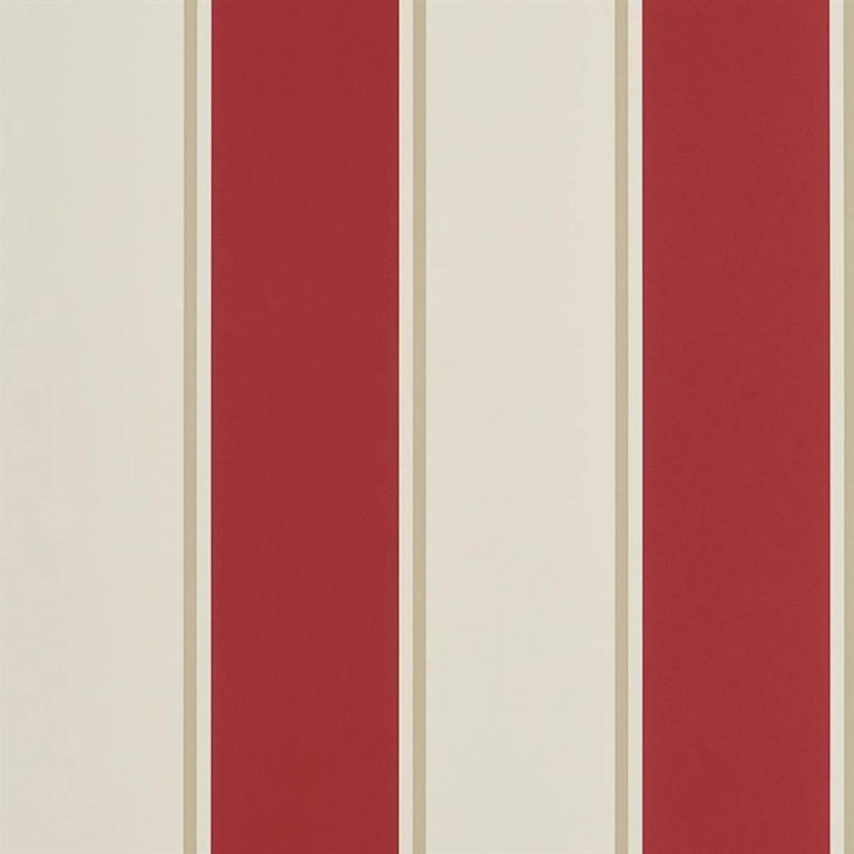Mapleton Stripe Wallpaper - Vermilion (PRL703/08) - Ralph Lauren ...